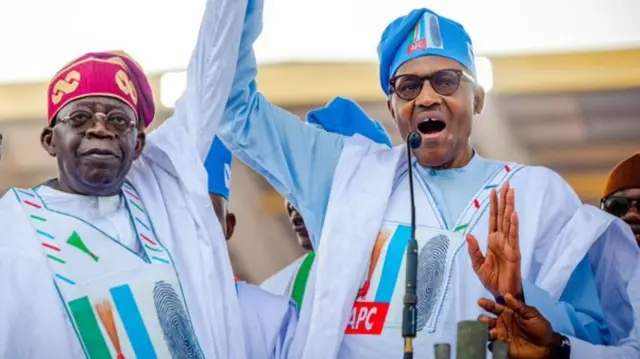 Onyeisiala Muhammadu Buhari weliri Tinubu aka elu