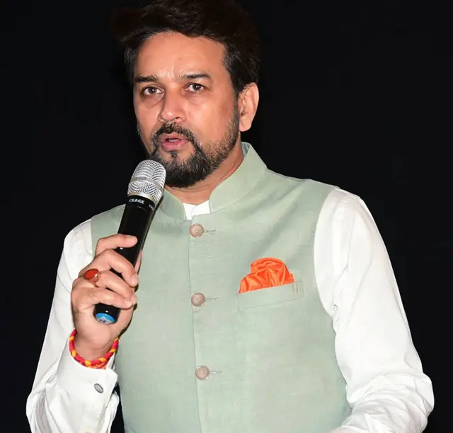 केंद्रीय सूचना एवं प्रसारण मंत्री अनुराग ठाकुर