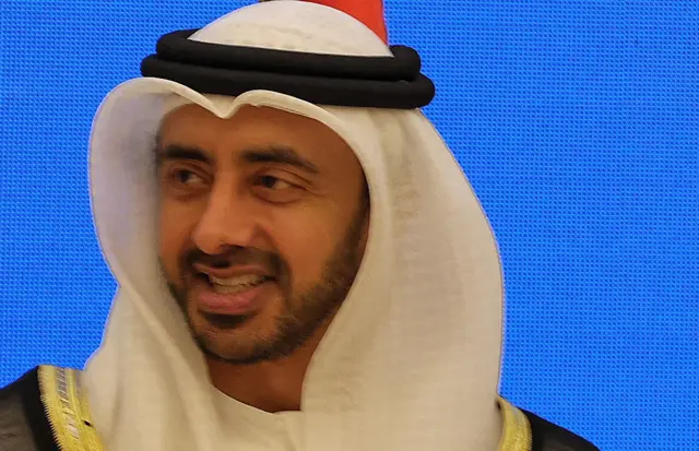 यूएई के विदेश मंत्री शेख अब्दुल्लाह बिन ज़ायेद