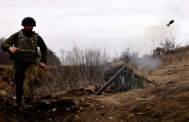 Украинские военные под Бахмутом