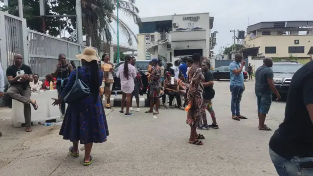 VGC residents stand around