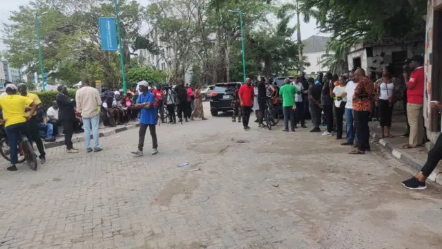 VGC residents stand around