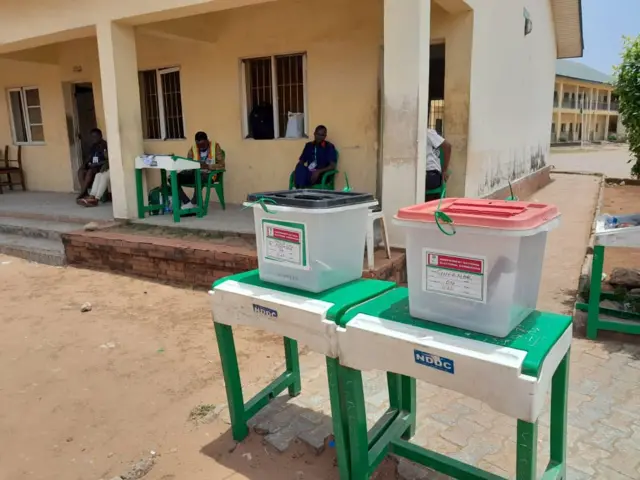 Polling unit wey dey empty