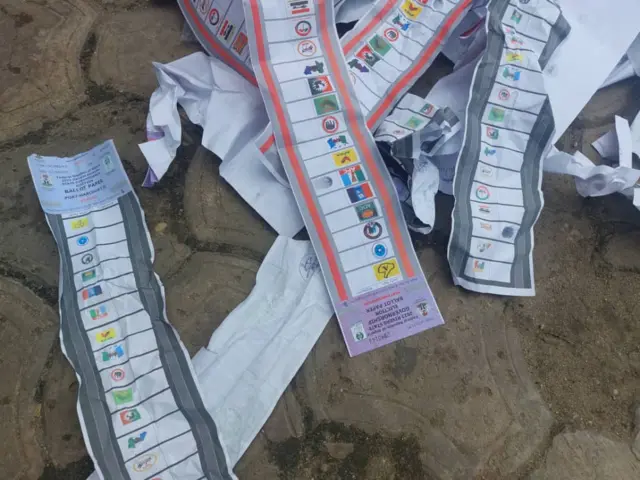 Jaguda pipo burn ballot papers for Rivers