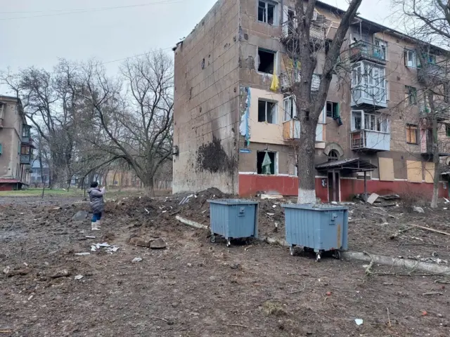 Результат обстрела в Донецкой области