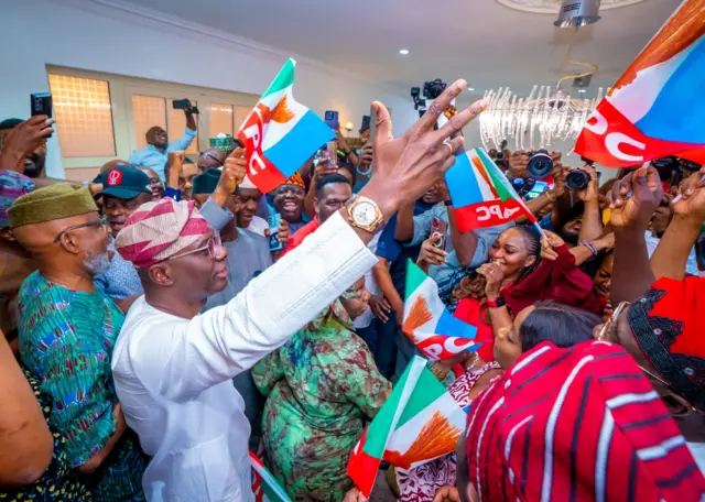 Babajide Sanwo-Olu dey react to election victory