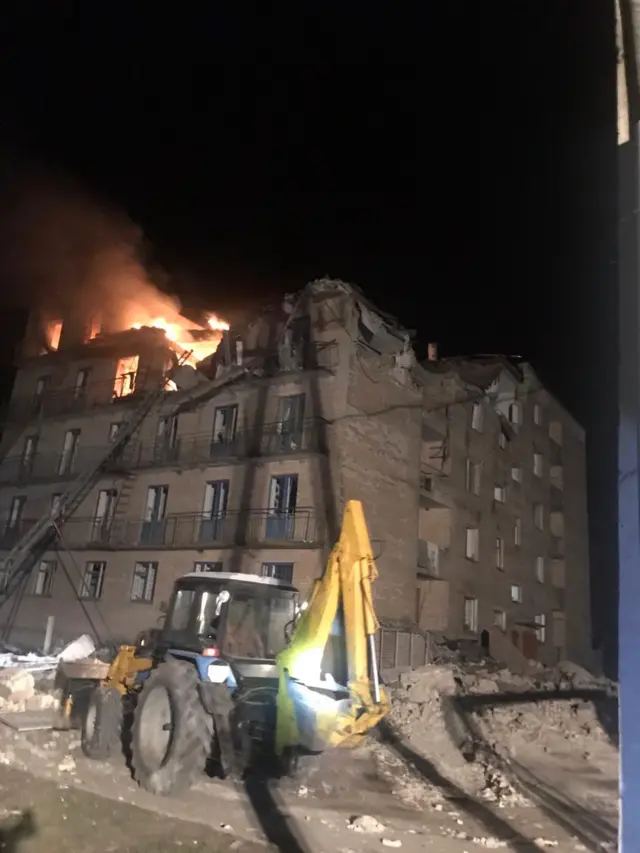 Пострадавшее здание