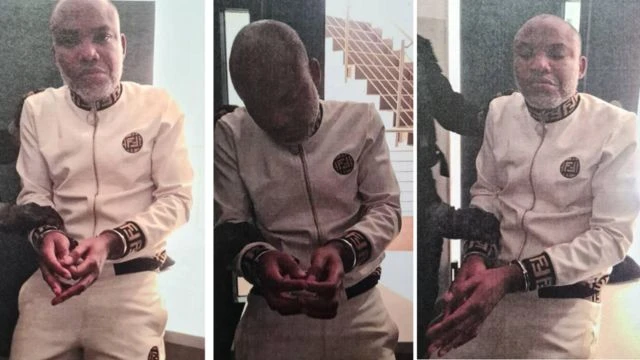 Foto gosiri mgbe gọọmentị Naịjirịa nwụchiri Nnamdi Kanu n'afọ 2021