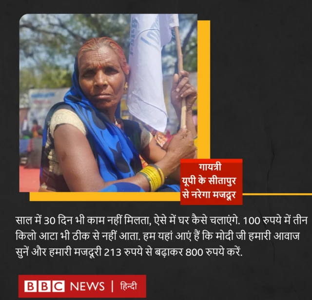 दिल्ली के जंतर मंतर पर नरेगा मजदूरों का धरना प्रदर्शन