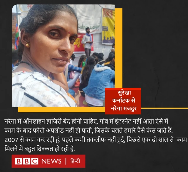 दिल्ली के जंतर मंतर पर नरेगा मजदूरों का धरना प्रदर्शन
