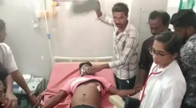 ఆసుపత్రిలో బాధితుడు