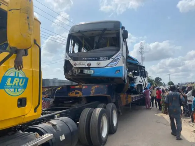 Train and bus collision