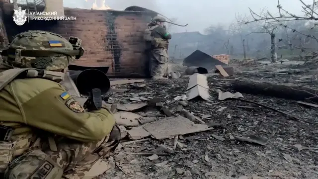 Украинский солдат в Бахмуте