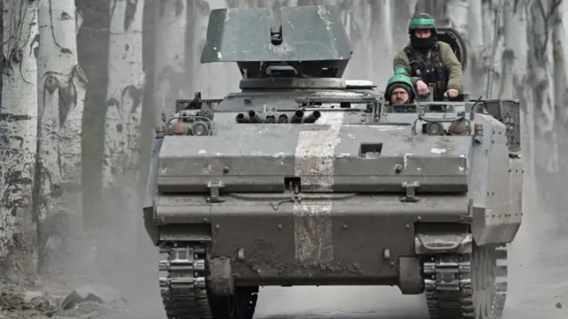 Украинская БМП под Бахмутом