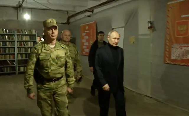 Путин на оккупированных территориях: кадр из видео Кремля