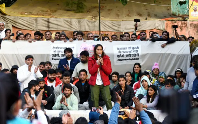 पहलवानों का प्रदर्शन