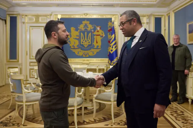 Зеленский и Клеверли в Киеве