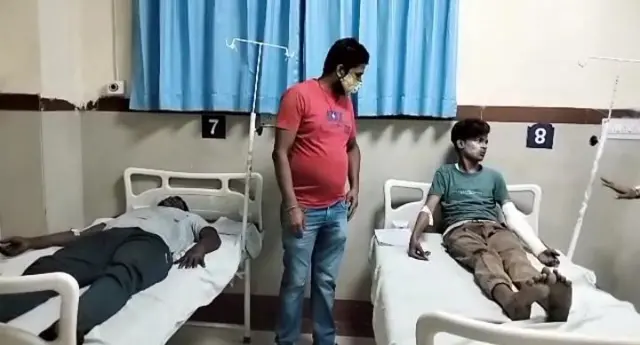 अपस्ताल में भर्ती घायल