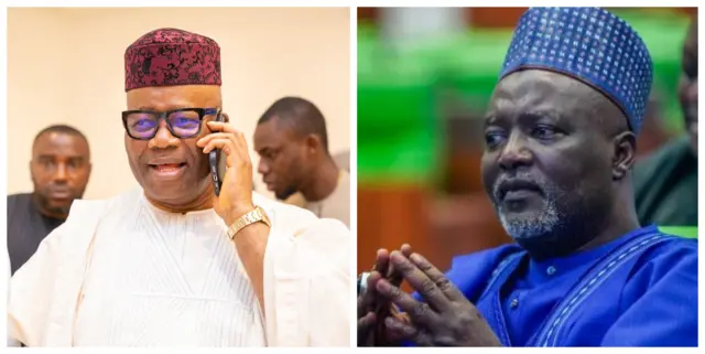 Aworan Senetọ Akpabio ati  Ahmed Wase