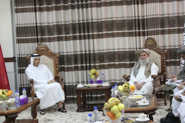 وزیر خارجه قطر در قندهار