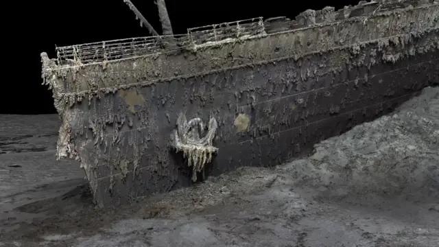 Upinde wa Titanic bado unatambulika mara moja hata baada ya kuwa muda mrefu chini ya maji