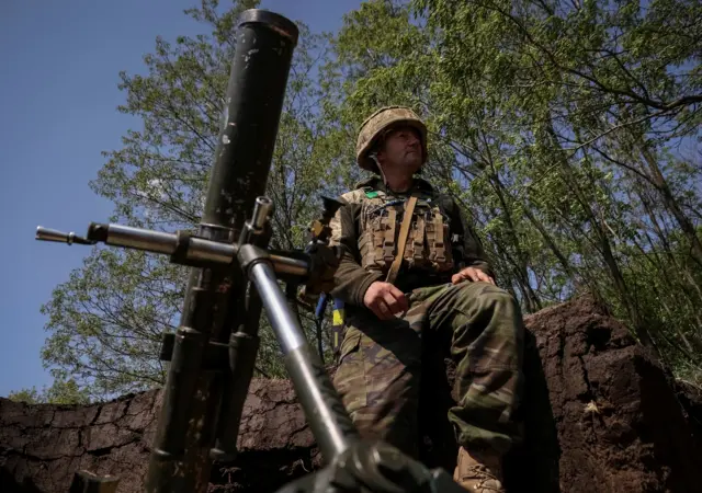 Украинский военный под Бахмутом