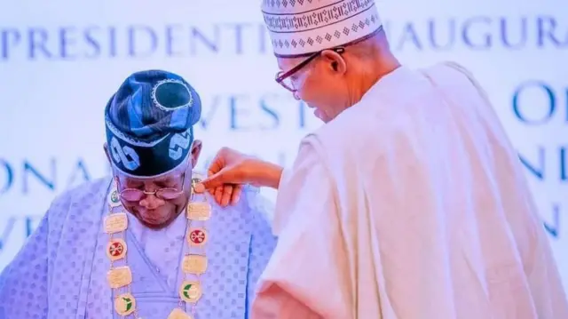 Aworan Buhari lasiko to n fi ami oye si ọrun Tinubu