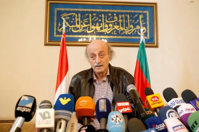 ولید جنبلاط از سیاستمداران پرنفوذ در لبنان/ عکس مربوط به ۸ سال پیش است
