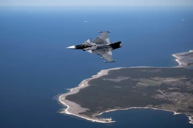 Истребитель ВВС Швеции Gripen