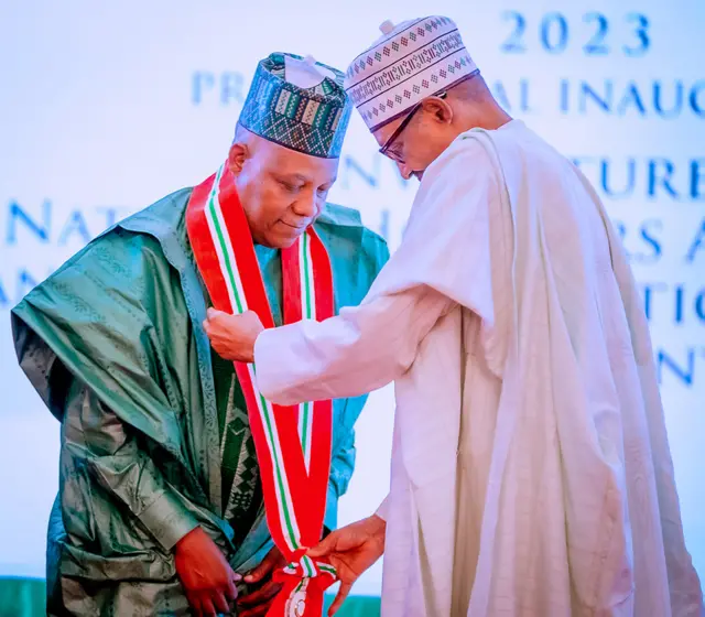 Vice-President elect Kashim Shettima and President Muhammadu Buhari