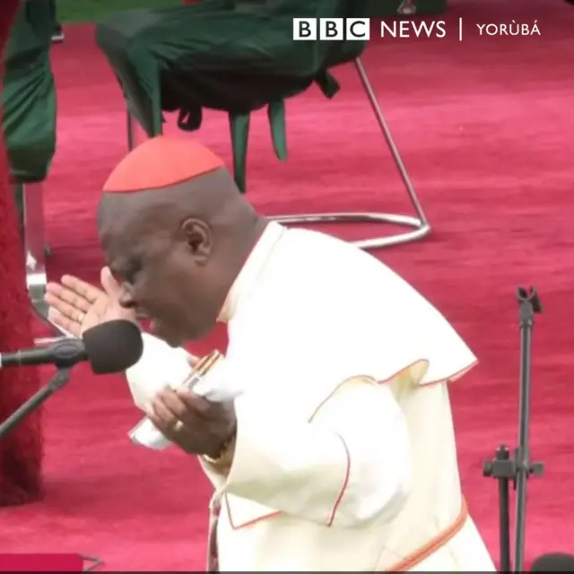 Bíṣọ́ọ̀bù Stephen Adegbite tó gbàdúrà ìbẹ̀rẹ̀ ètò ìbúrà fún Bola Ahmed Tinubu ni Abuja lónì