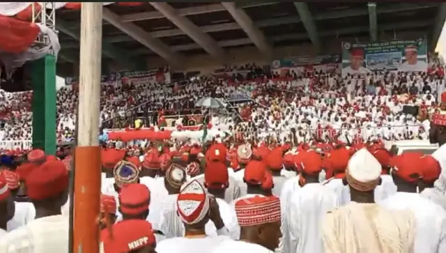 Supporters inside Sani Abacha stadium