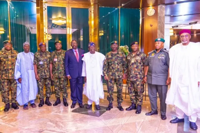 Shugaban Najeriya, Bola Tinubu tare da hafsoshin tsaron Najeriya