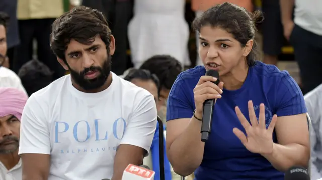 पहलवानों का विरोध प्रदर्शन