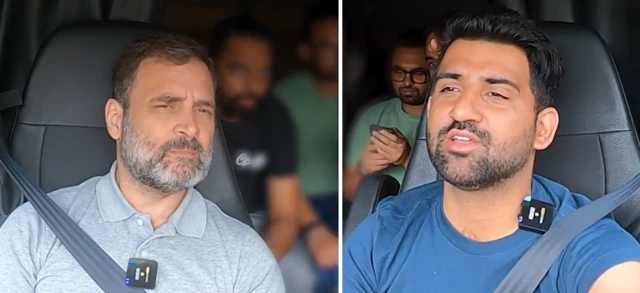 राहुल गांधी के साथ ट्रक ड्राइवर तलजिंदर