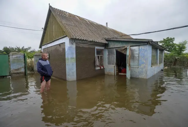 Наводнение в Херсонской области (фото сделано 12 июня)