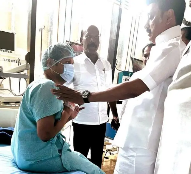 ईडी की गिरफ्तारी के बाद अस्पताल में भर्ती सेंथिल बालाजी का हालचाल लेते राज्य के मुख्यमंत्री स्टालिन