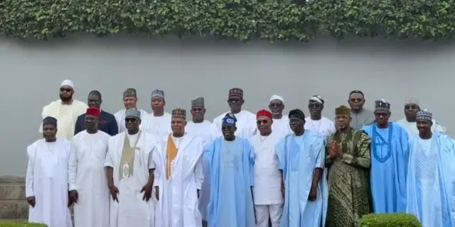 Shugaba Bola Tinubu tare da gwamnonin APC
