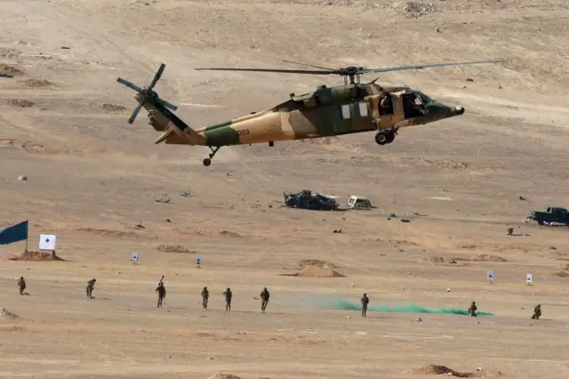صورة أرشيفية لمروحية تابعة للجيش الأردني
