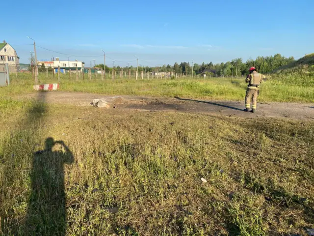 фото места падения беспилотника под Москвой