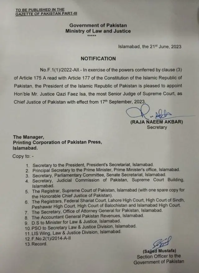 notification