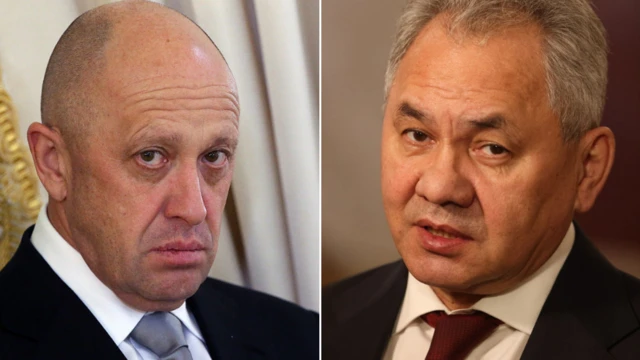 प्राइवेट मिलिट्री कंपनी वागनर ग्रुप के प्रमुख येवगेनी प्रिगोज़िन और रूसी रक्षा मंत्री सर्गेई शोइगु