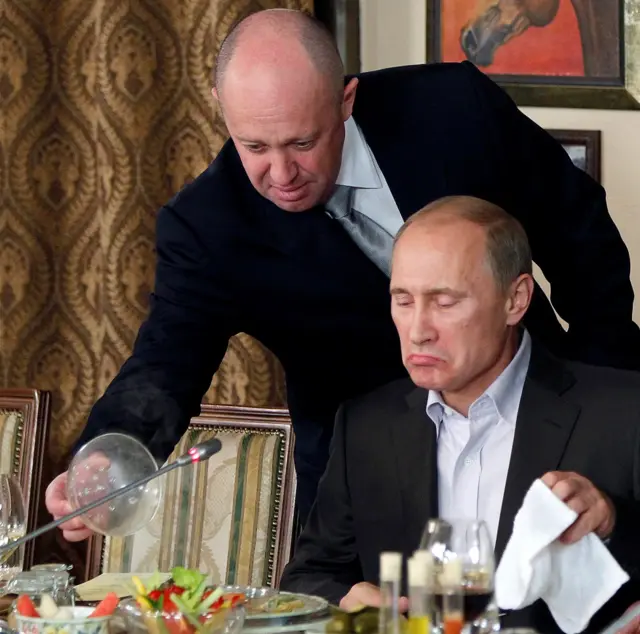 वागनर समूह के बॉस येवगेनी प्रिगोज़िन और रूस के राष्ट्रपति व्लादिमीर पुतिन की फाइल फोटो