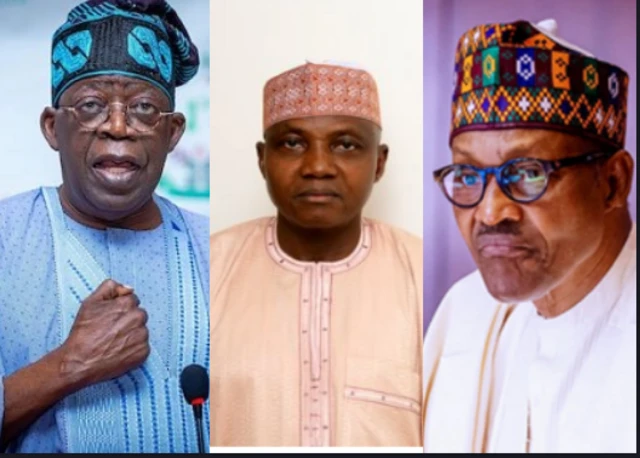 Tinubu, Garba Shehu ati Buhari