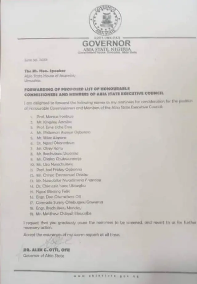 Akwụkwọ Ozi Alex Otti