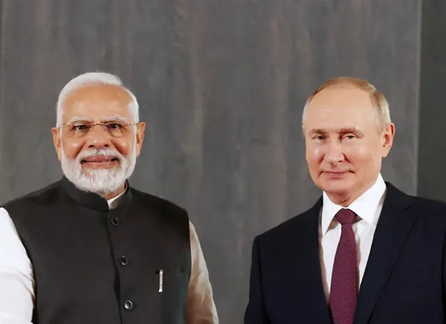 प्रधानमंत्री मोदी और राष्ट्रपति पुतिन की फाइल फोटो