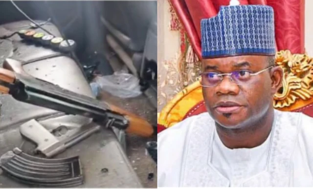 Gomina Yahaya Bello ati ọkọ ti awon janduku se ikolu si