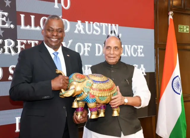 राजनाथ सिंह और अमेरिकी रक्षा मंत्री लॉयड ऑस्टिन
