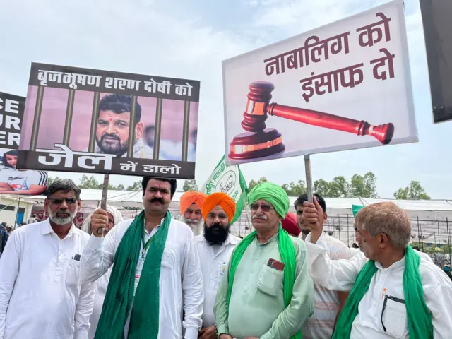 बृजभूषण के ख़िलाफ़ प्रदर्शन
