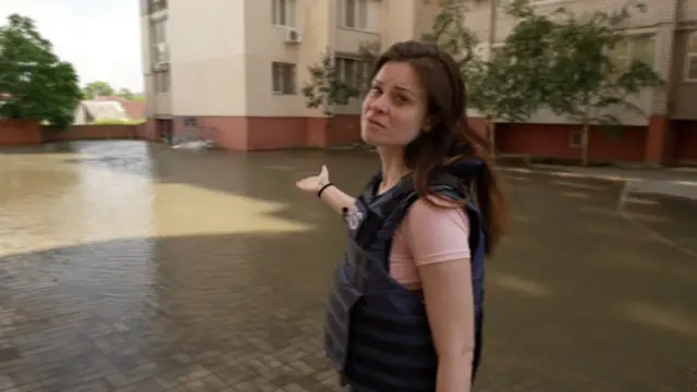 Корреспондент Би-би-си Жанна Безпятчук в Херсоне